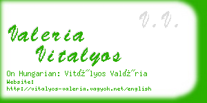 valeria vitalyos business card